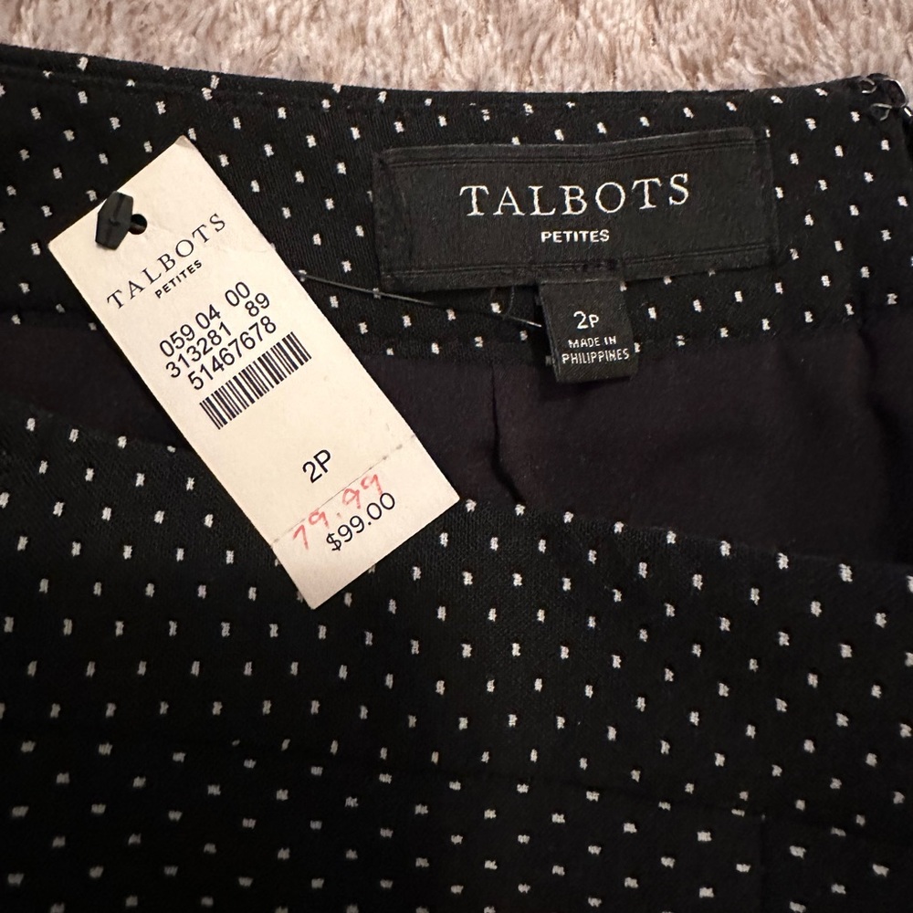 NWT Talbots Pindot Suit Pencil Skirt - Picture 2 of 4